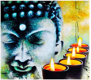 Buddha Buddhist Holy Art Light Candle Light Up LED Canvas (REF: B20)