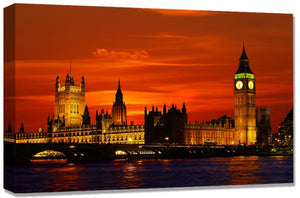 London Big Ben Art Canvas Light-up LED Canvas Painting with Remote Control (REF: B12)