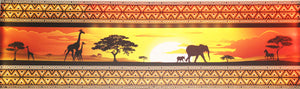 Safari, Africa, Elephant, Giraffe, LED Light Lit-Up Picture Canvas (REF: M13)