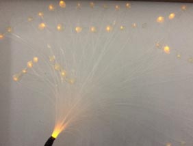 Jelly Fish that changes colour LED and Optical Fibre Canvas (REF: A10)