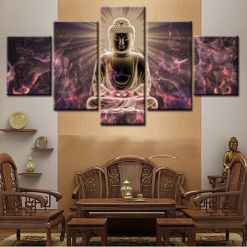 Buddha, Peace, holy, LED Lit-Up at Night Picture Canvas (REF: S05)